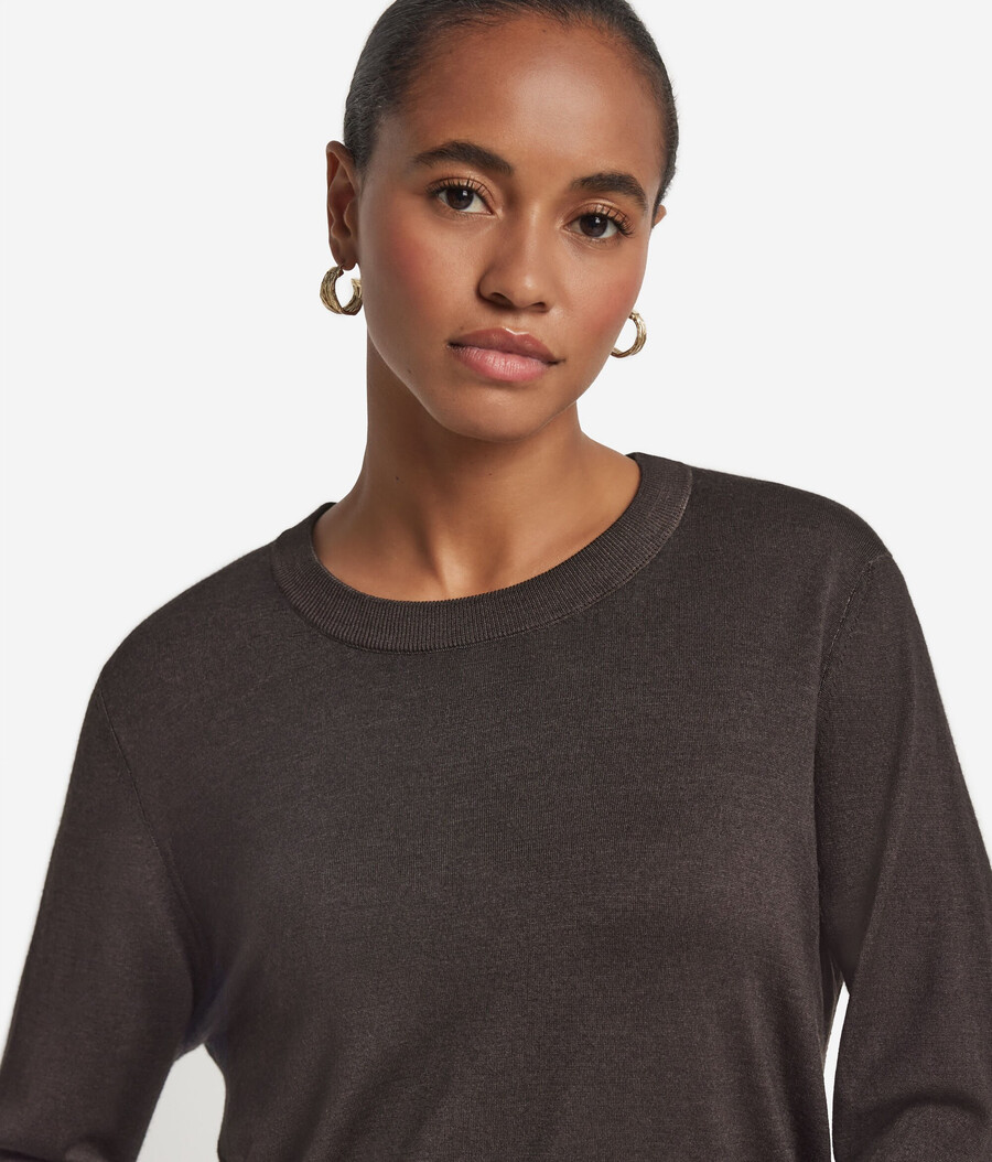 maglione girocollo in cashmere ultrafine