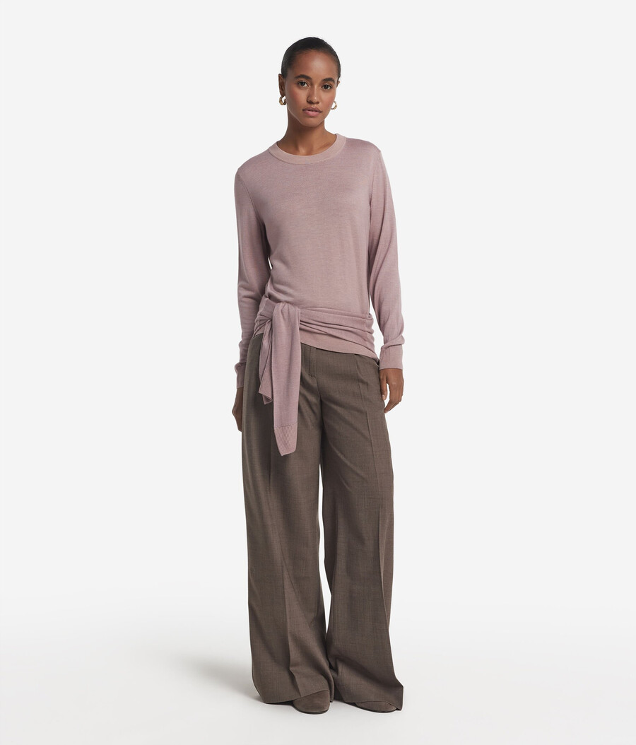 maglione girocollo in cashmere ultrafine