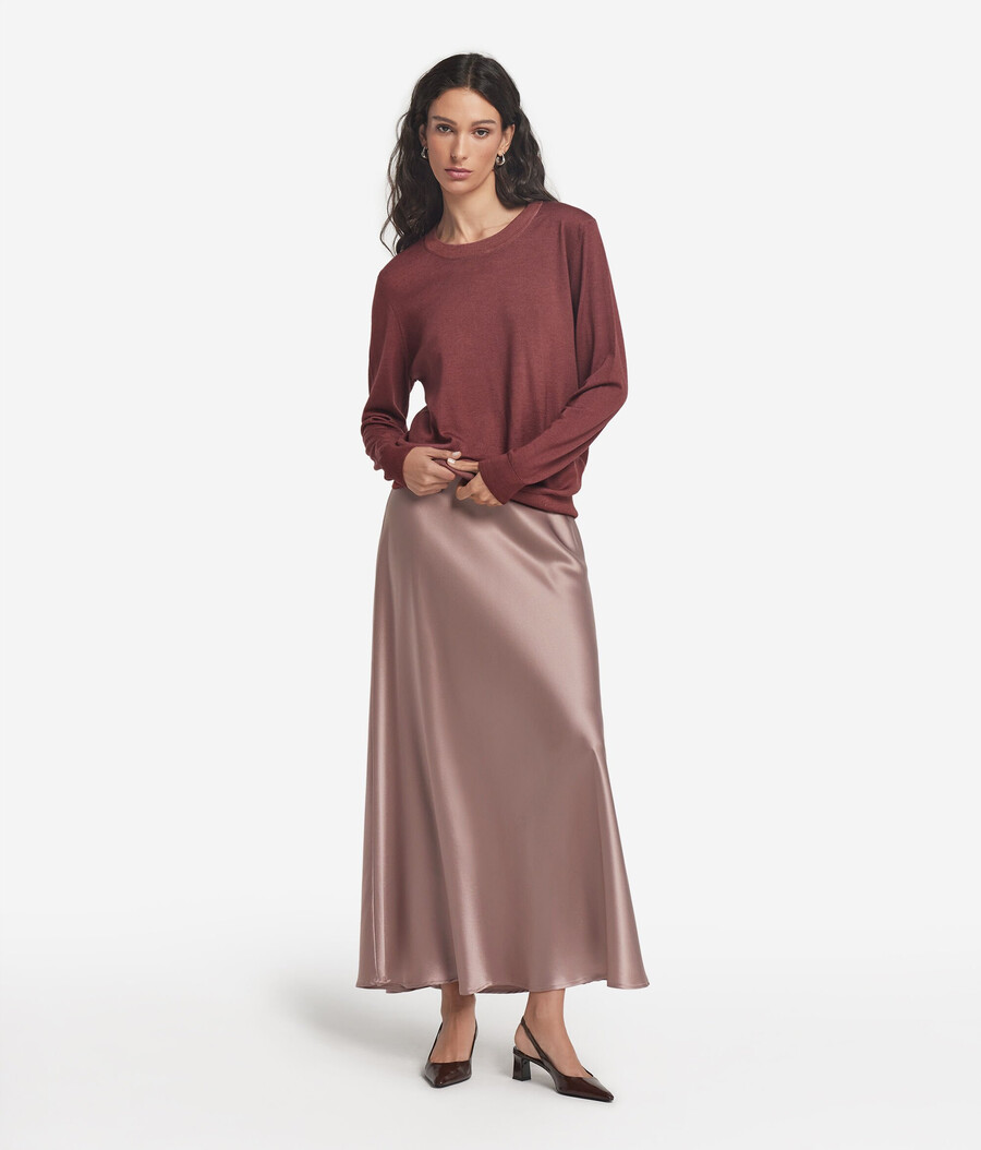 maglione girocollo in cashmere ultrafine