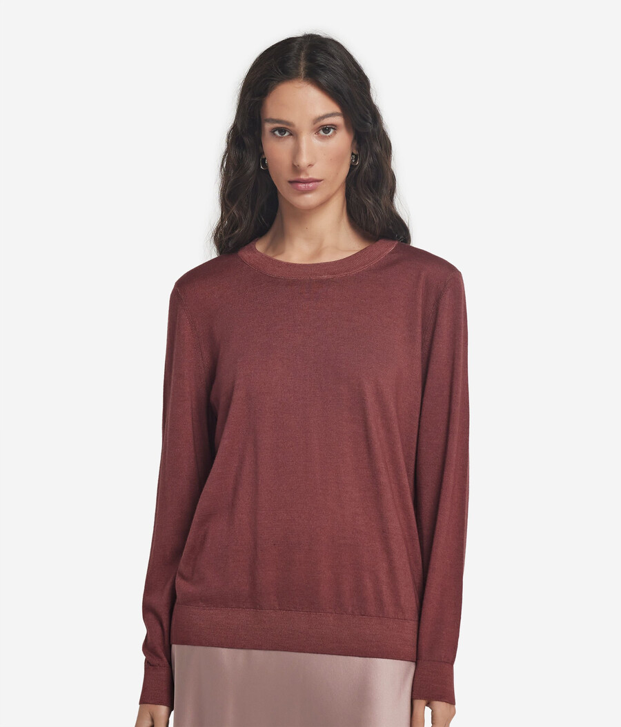 maglione girocollo in cashmere ultrafine