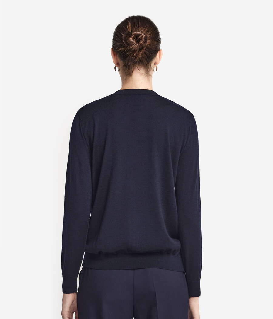 maglione girocollo in cashmere ultrafine