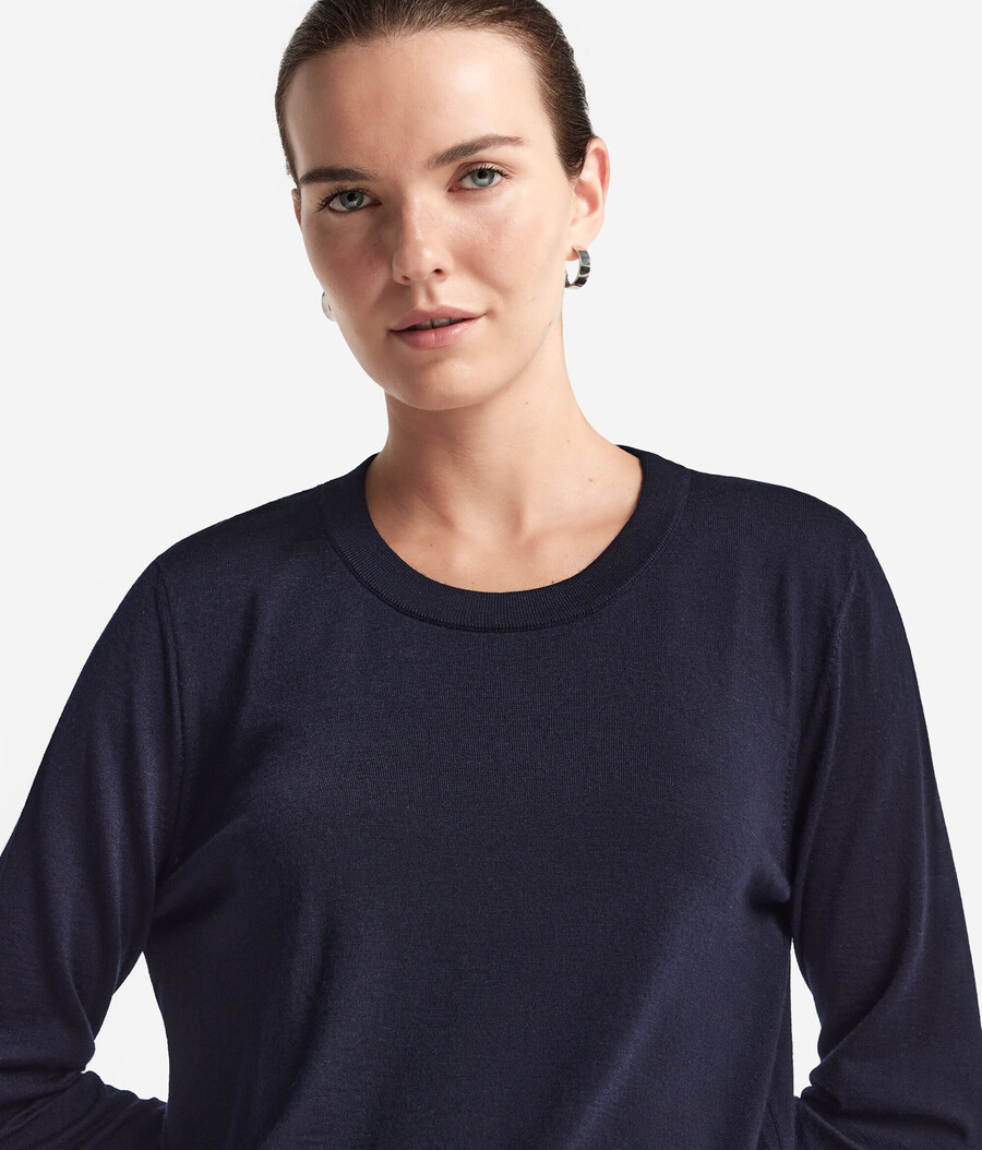 maglione girocollo in cashmere ultrafine