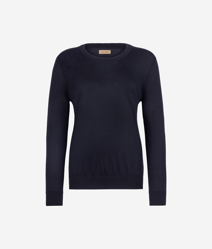 maglione girocollo in cashmere ultrafine
