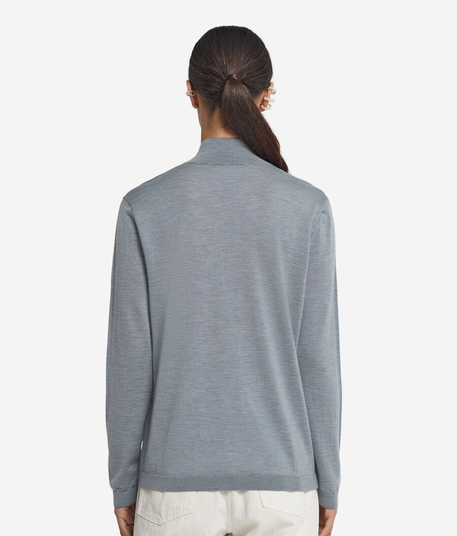 maglione a collo alto con finitura in cashmere