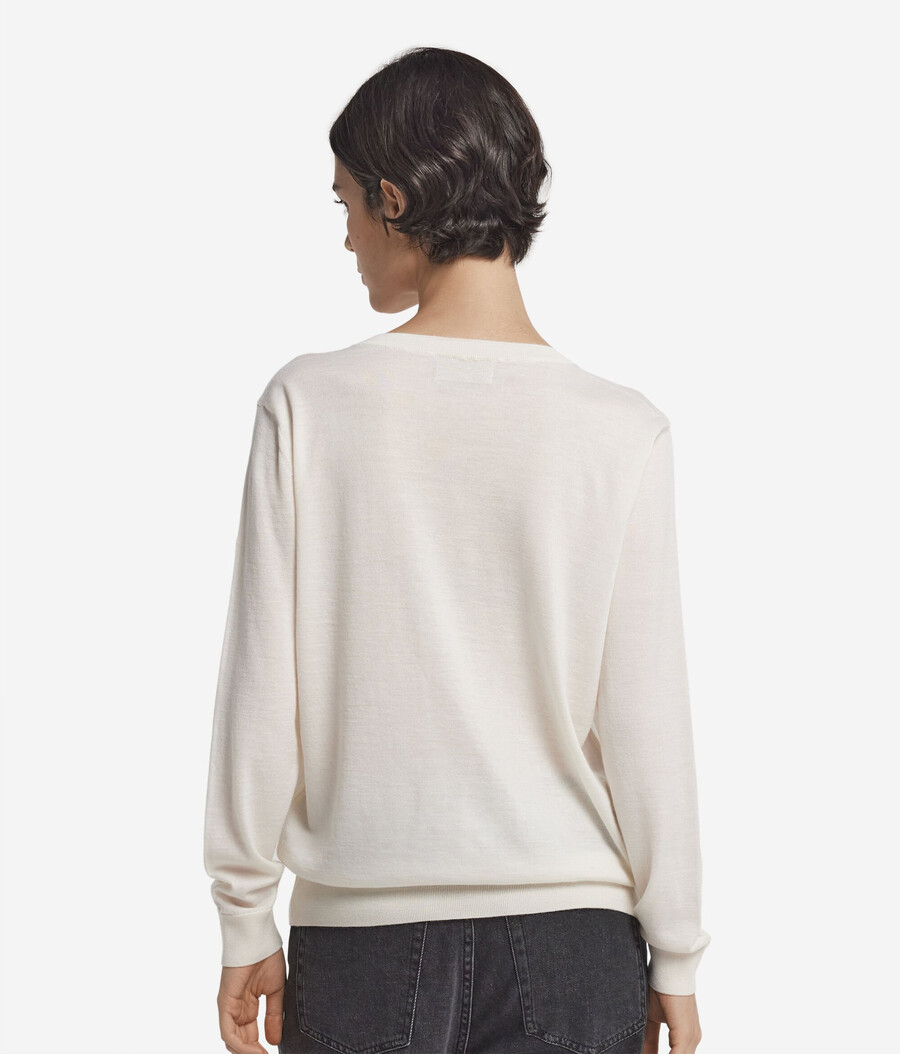maglione con scollo a v in cashmere ultrafine