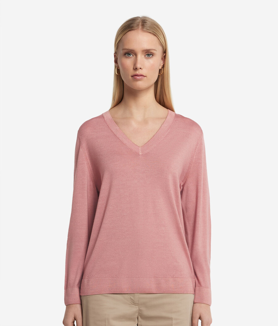 maglione con scollo a v in cashmere ultrafine