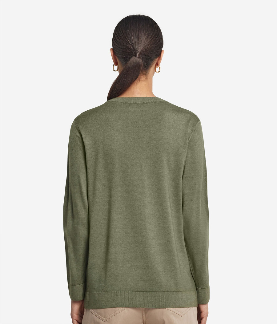 maglione con scollo a v in cashmere ultrafine