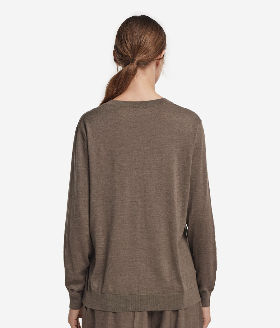 maglione con scollo a v in cashmere ultrafine