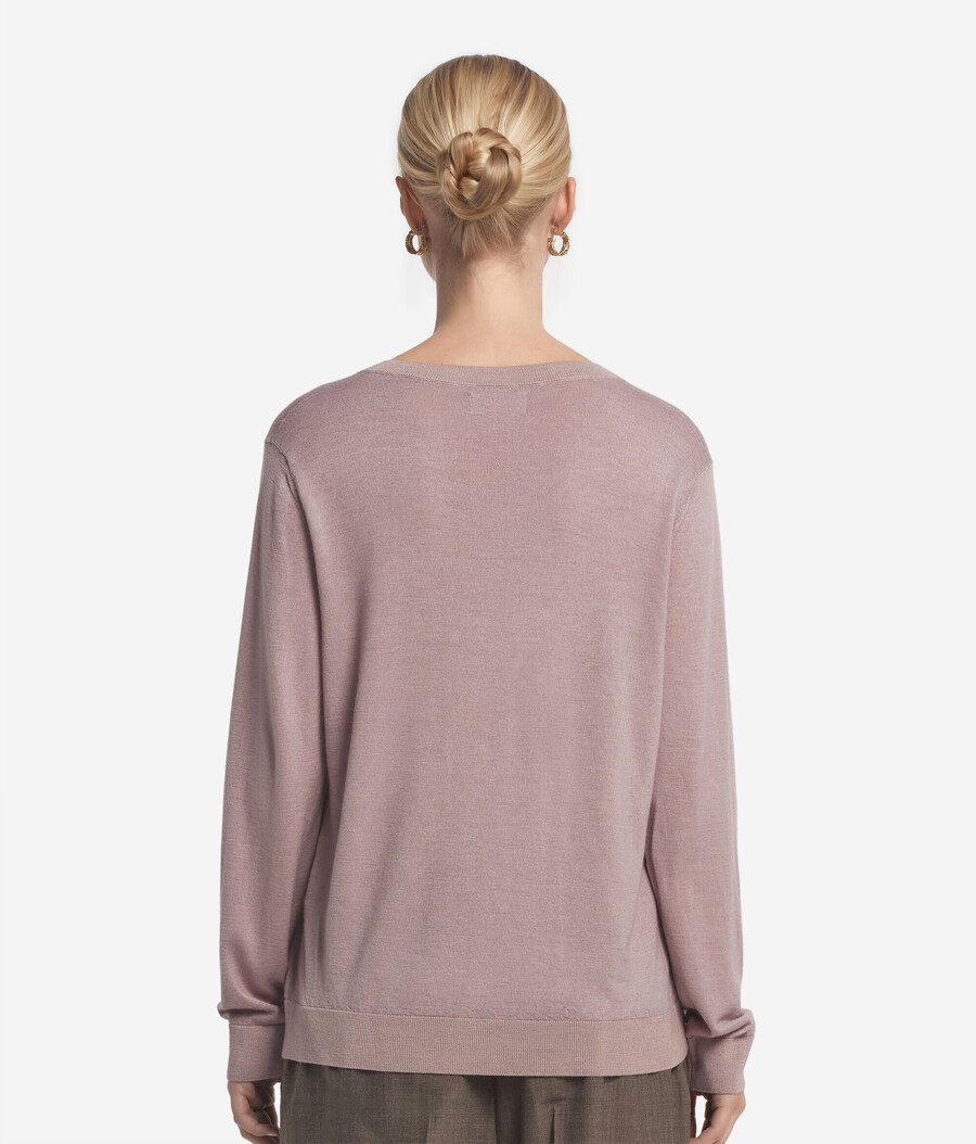 maglione con scollo a v in cashmere ultrafine