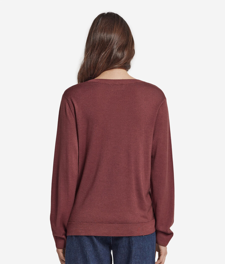 maglione con scollo a v in cashmere ultrafine
