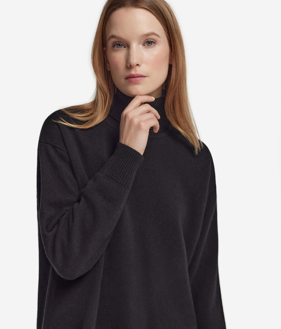 dolcevita in cashmere ultra morbido con spacchi