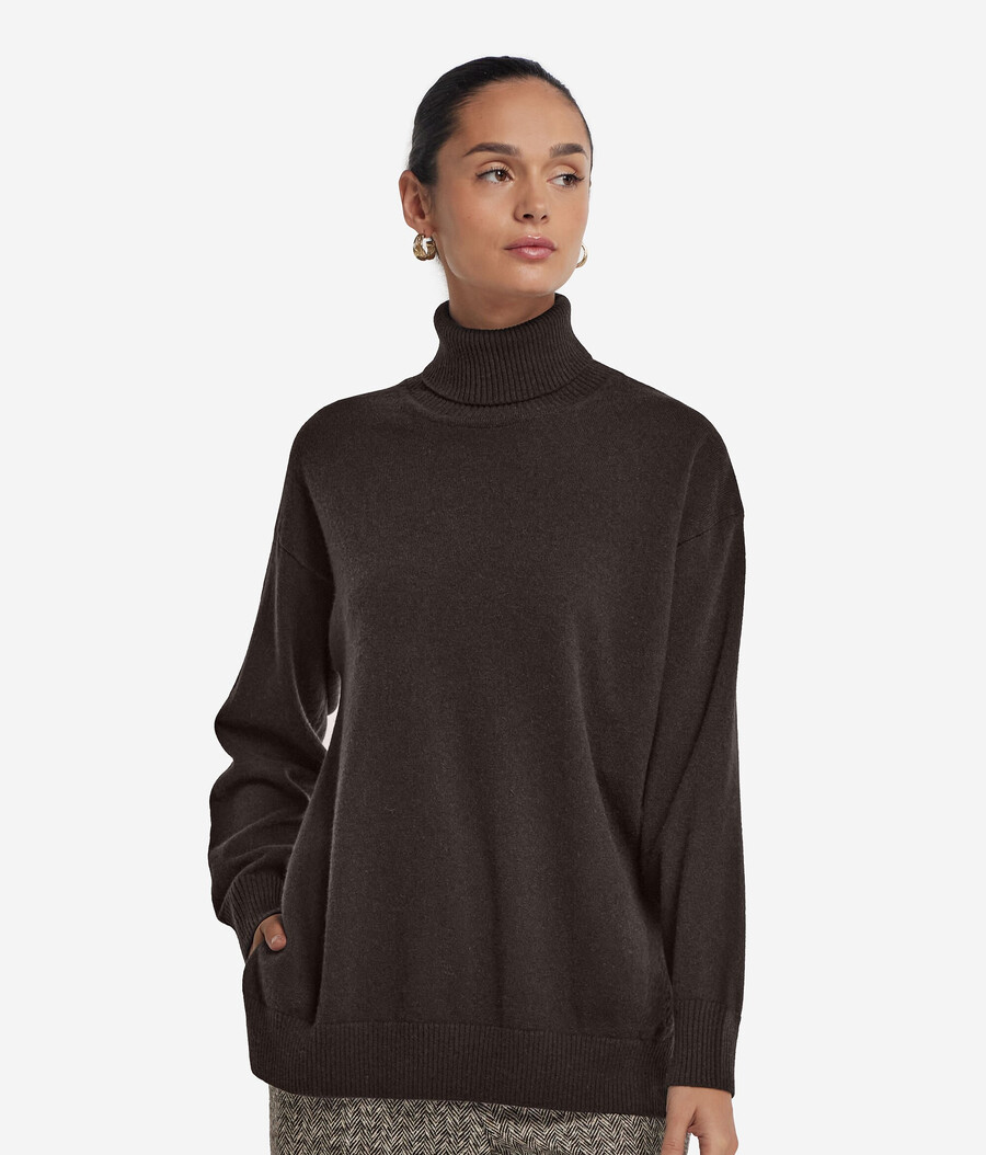 dolcevita in cashmere ultra morbido con spacchi