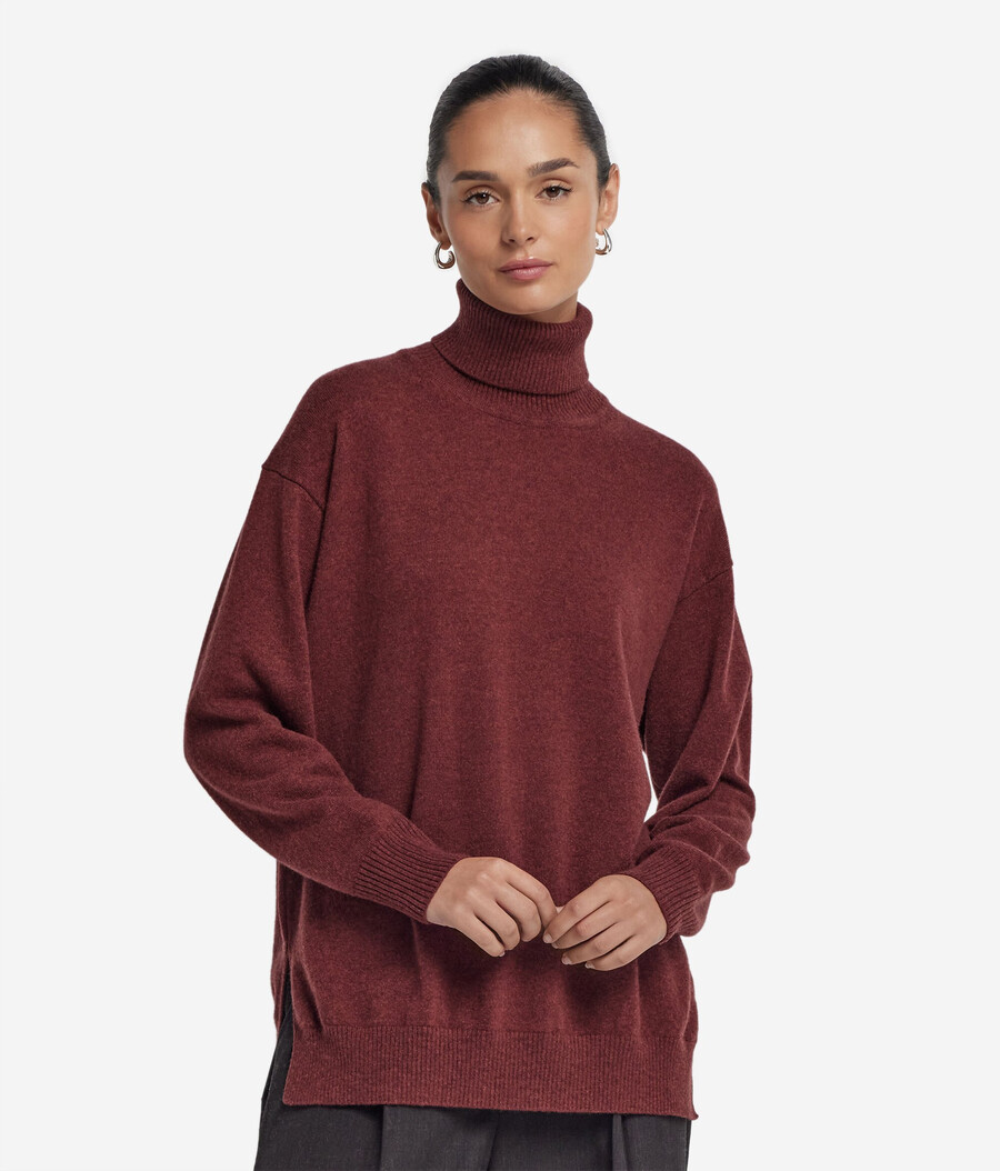 dolcevita in cashmere ultra morbido con spacchi