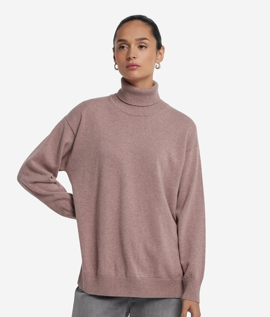 dolcevita in cashmere ultra morbido con spacchi