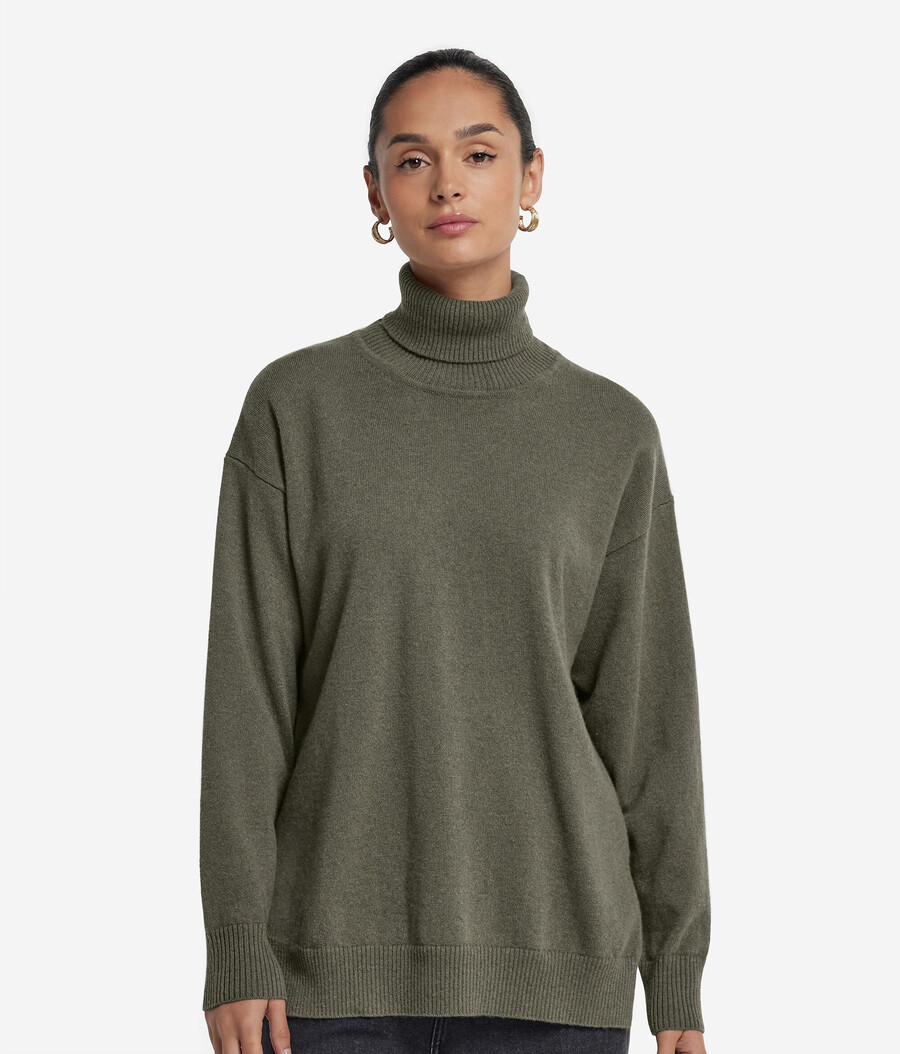 dolcevita in cashmere ultra morbido con spacchi