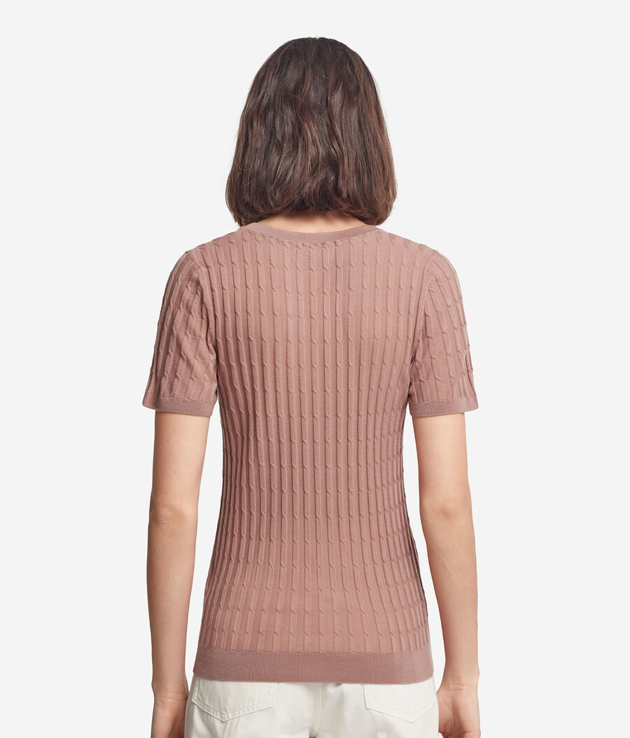 maglione con motivo a trecce in cashmere ultrafine