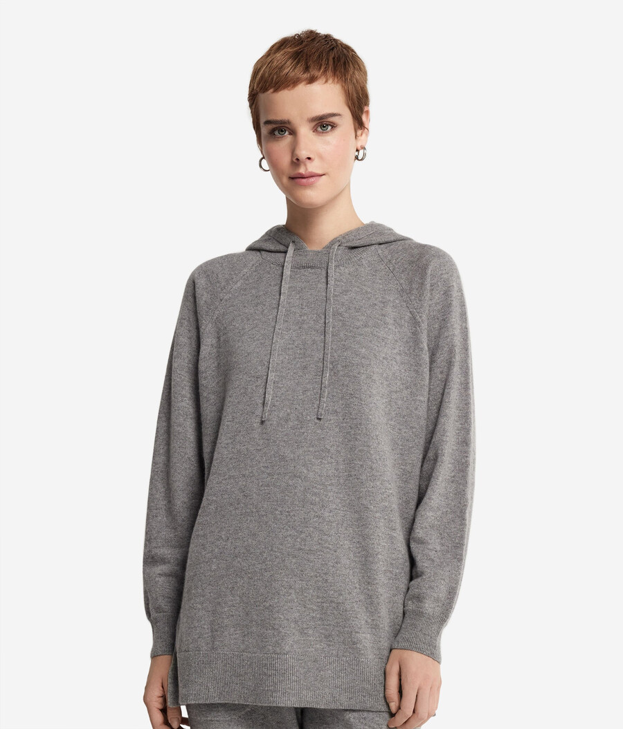 felpa con cappuccio in cashmere ultra morbido