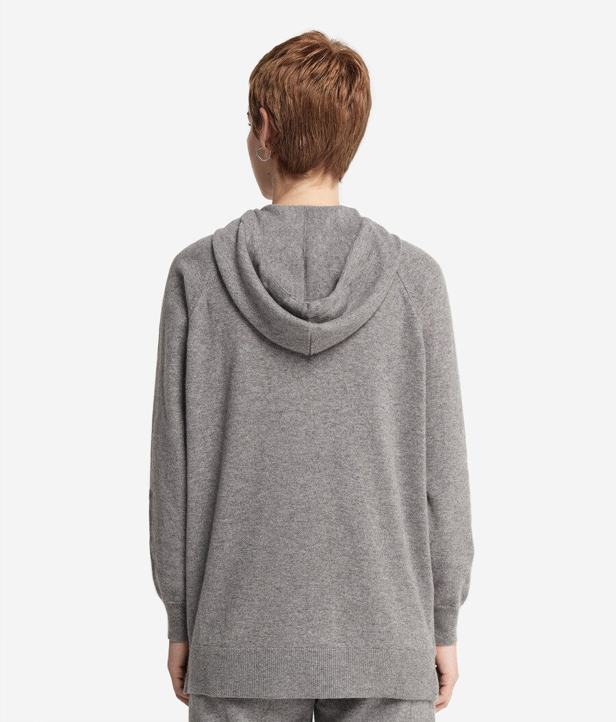 felpa con cappuccio in cashmere ultra morbido