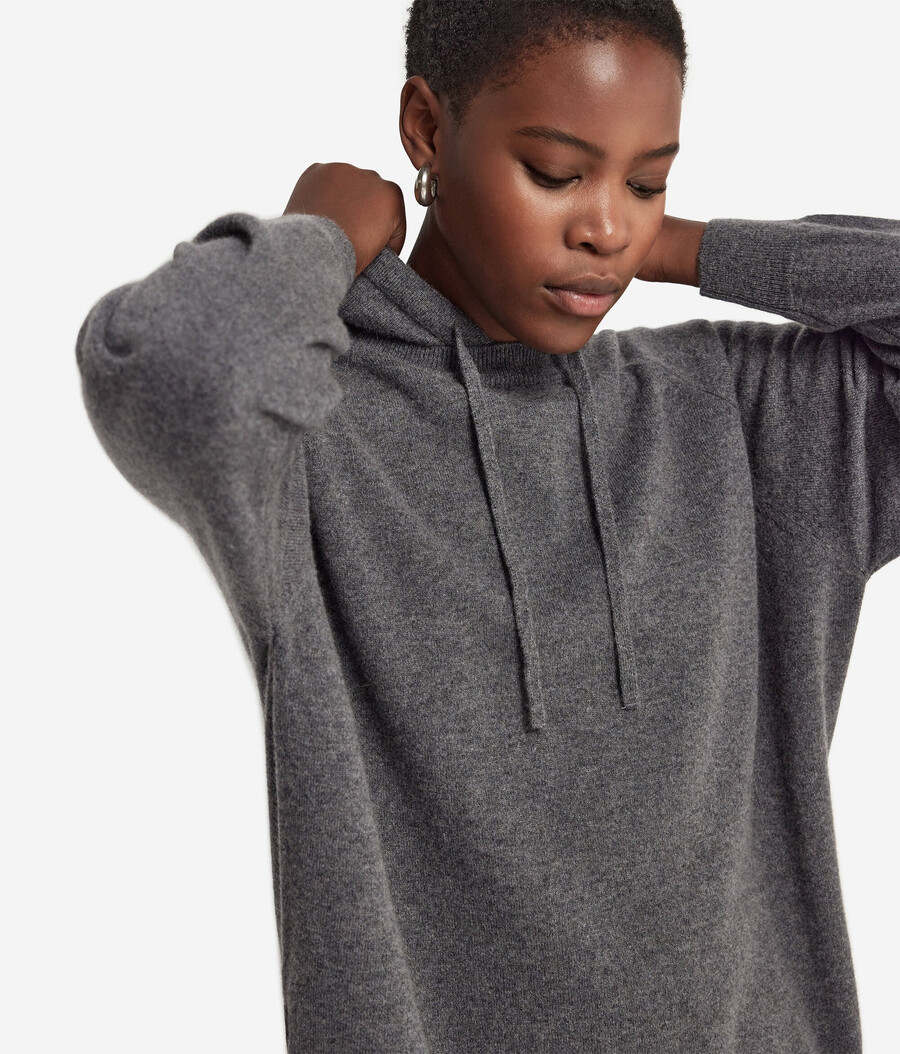 felpa con cappuccio in cashmere ultra morbido