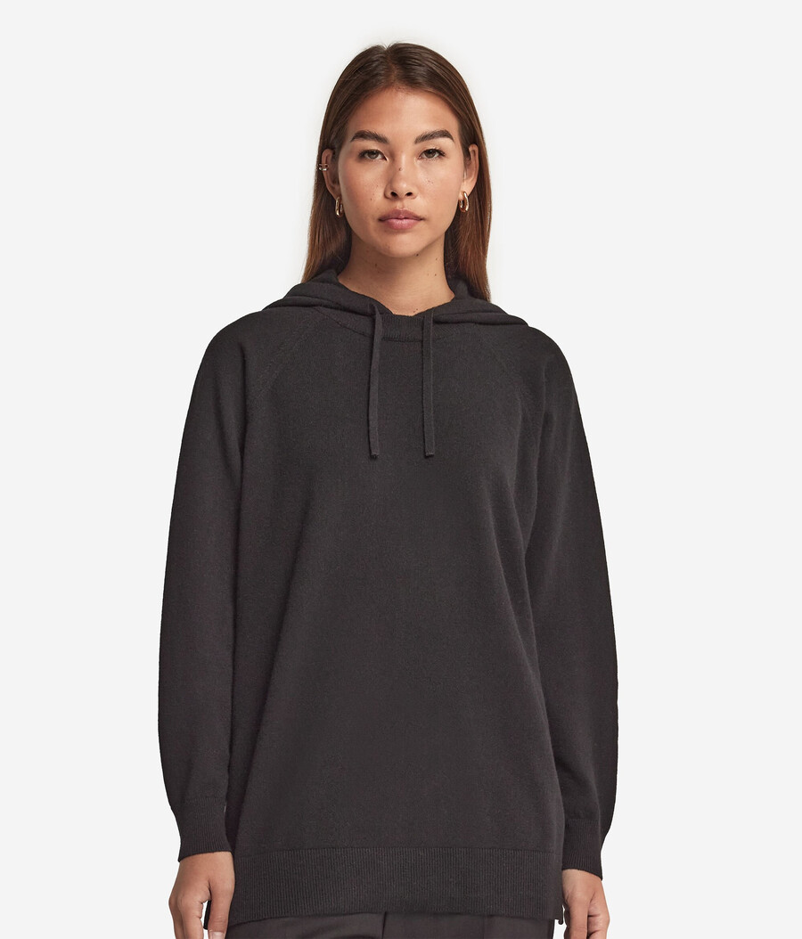 felpa con cappuccio in cashmere ultra morbido