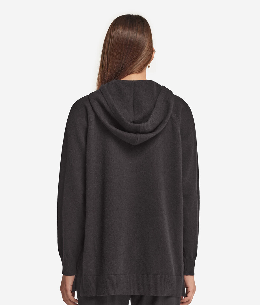 felpa con cappuccio in cashmere ultra morbido