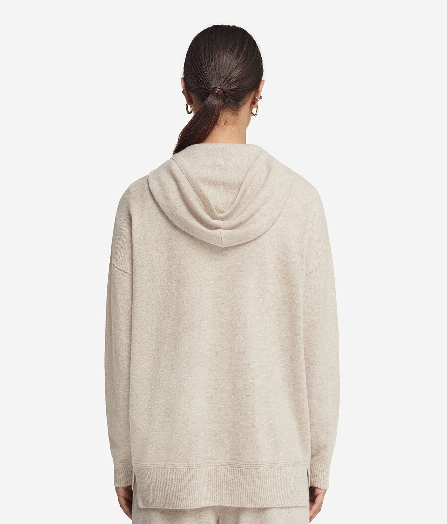 felpa con cappuccio in cashmere ultra morbido