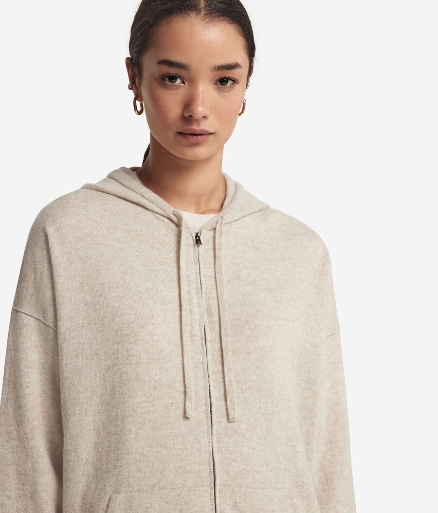 felpa con cappuccio in cashmere ultra morbido
