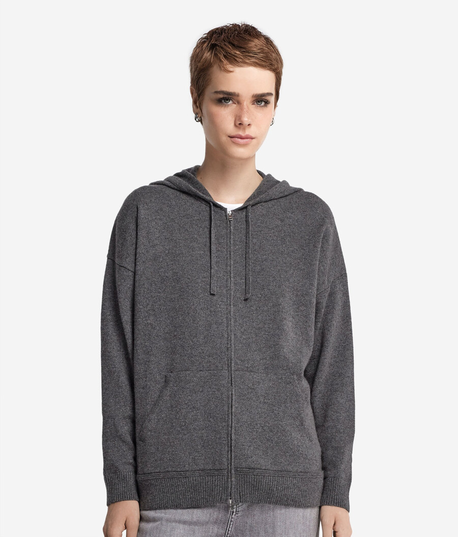 felpa con cappuccio in cashmere ultra morbido
