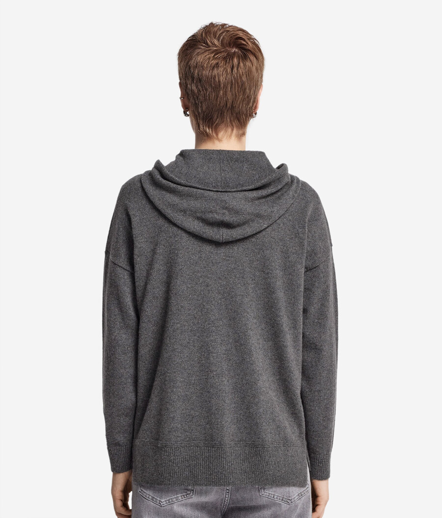 felpa con cappuccio in cashmere ultra morbido