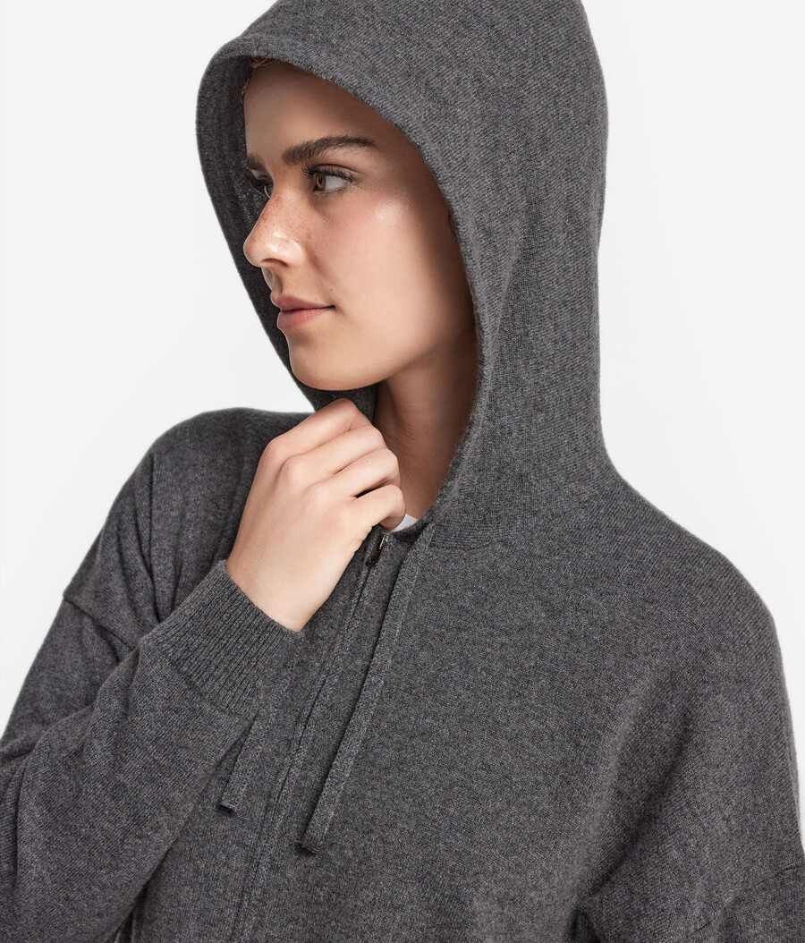 felpa con cappuccio in cashmere ultra morbido