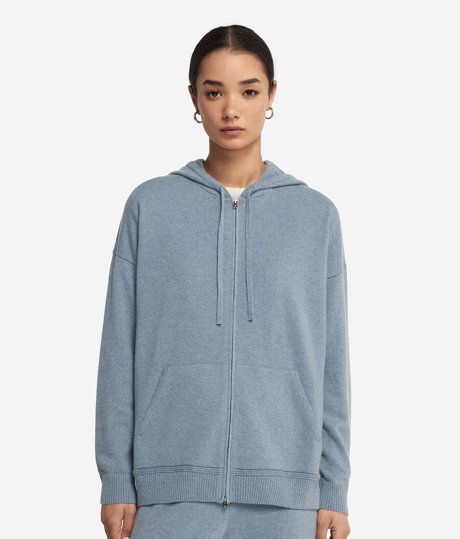 felpa con cappuccio in cashmere ultra morbido