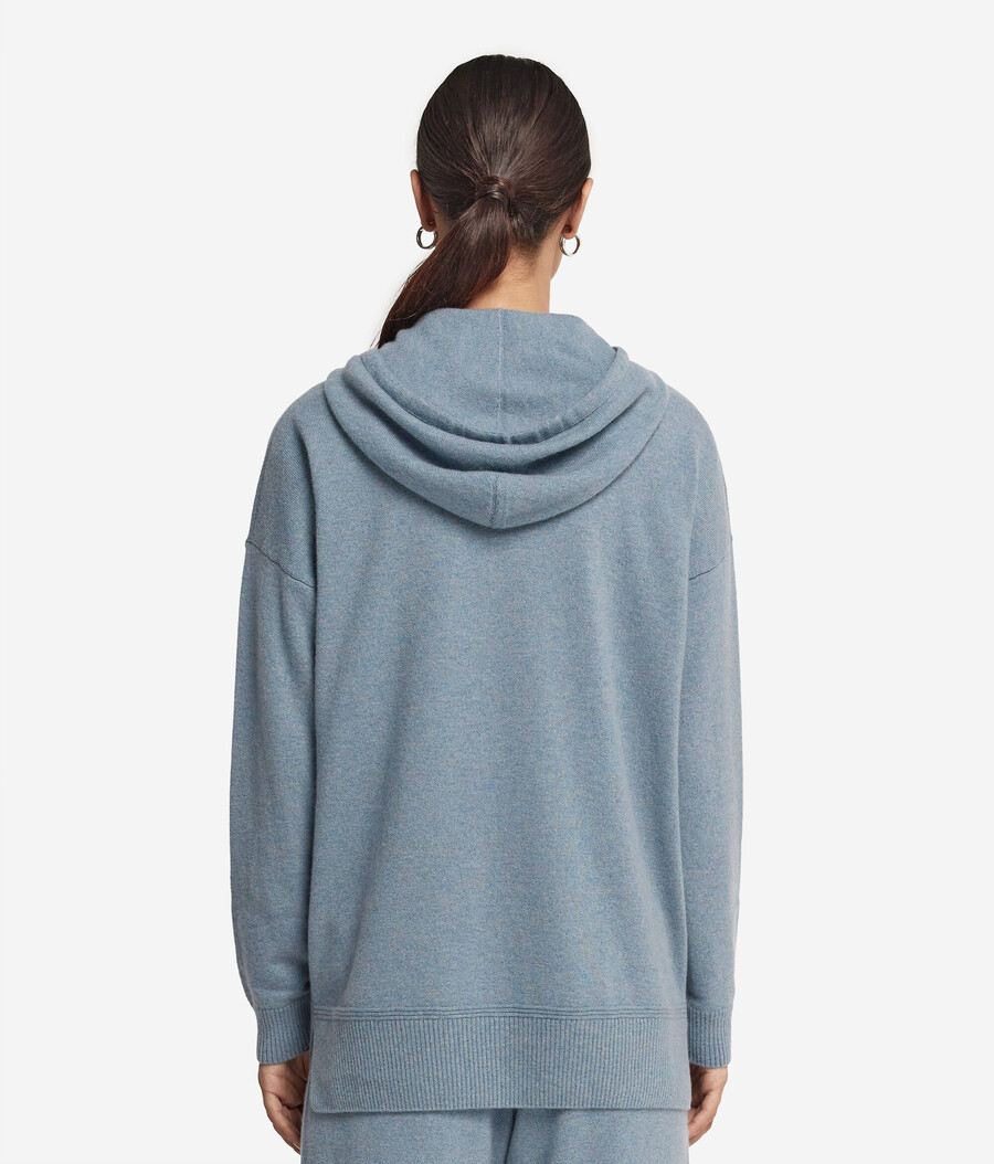 felpa con cappuccio in cashmere ultra morbido