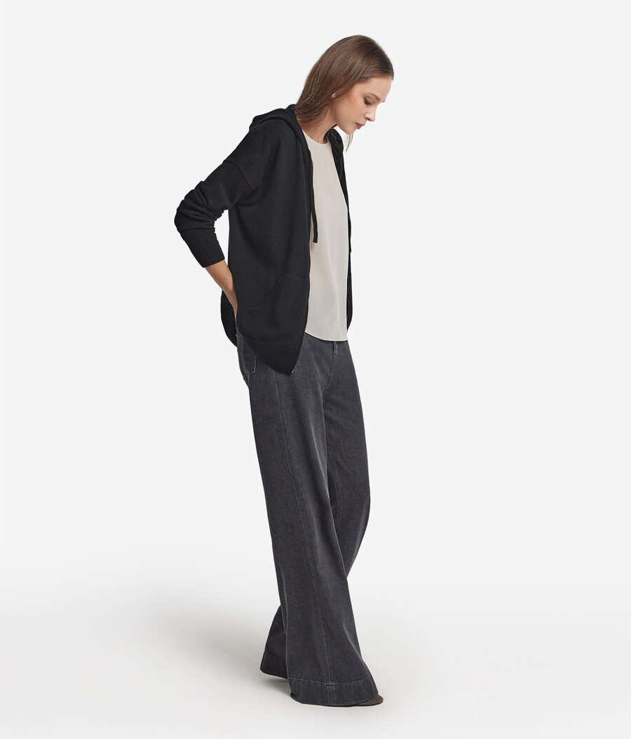 felpa con cappuccio in cashmere ultra morbido