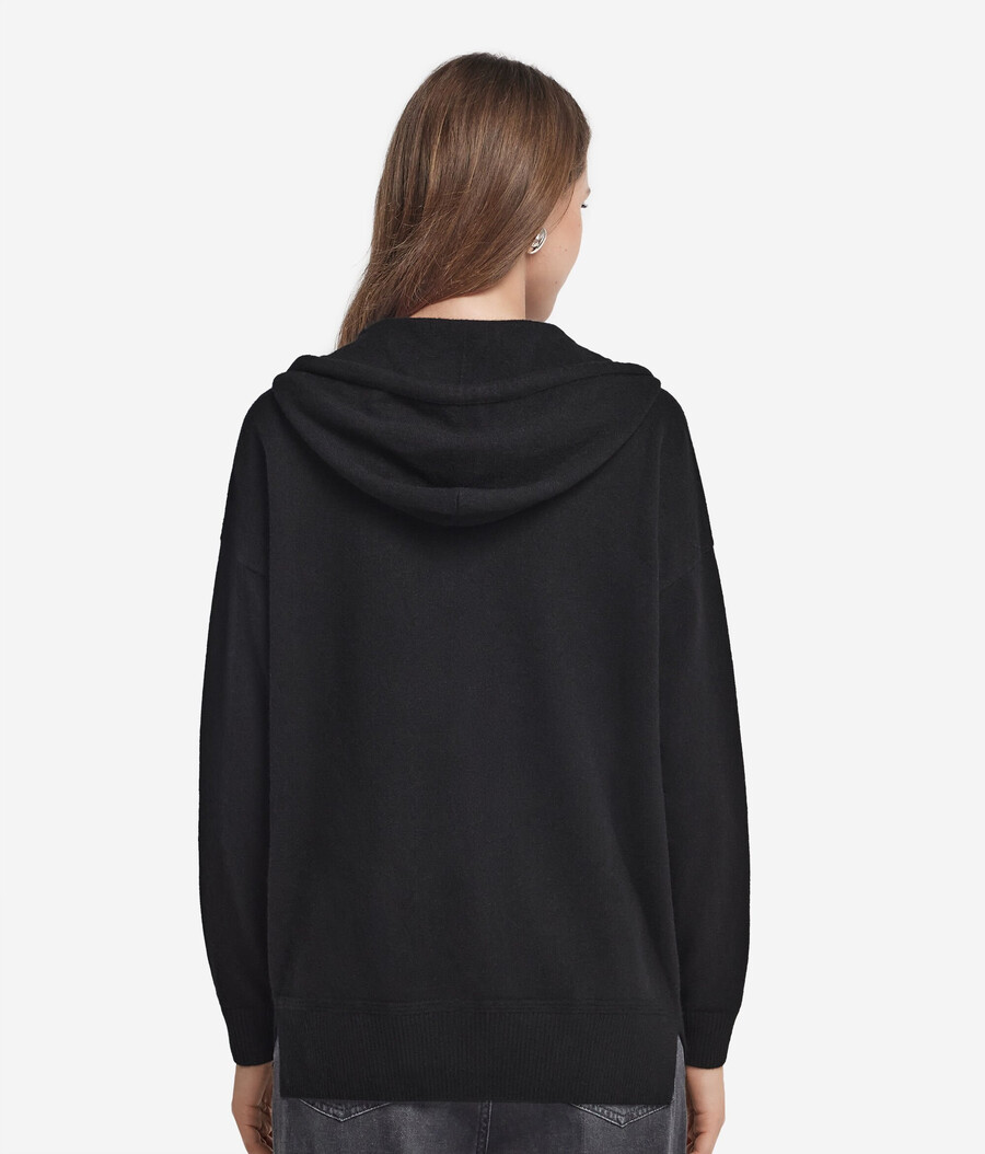 felpa con cappuccio in cashmere ultra morbido