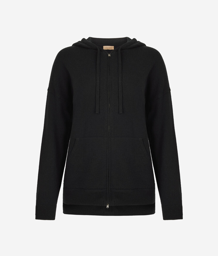 felpa con cappuccio in cashmere ultra morbido