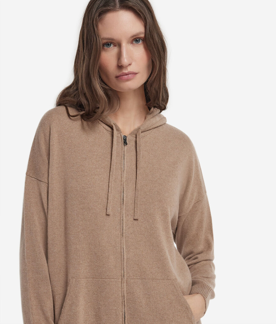felpa con cappuccio in cashmere ultra morbido