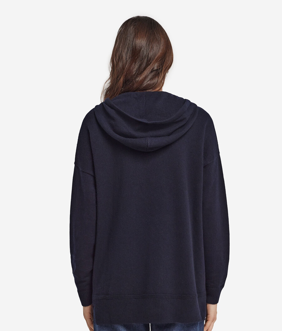 felpa con cappuccio in cashmere ultra morbido