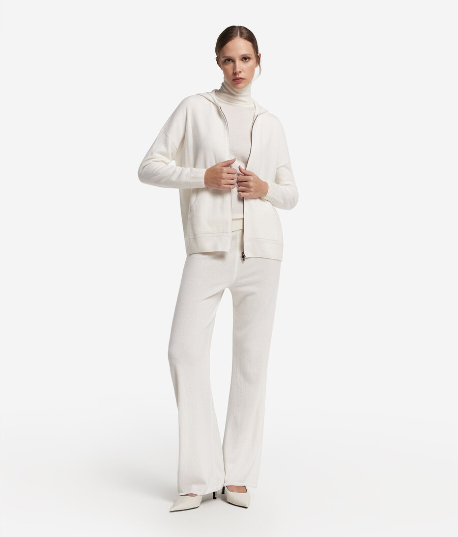 felpa con cappuccio in cashmere ultra morbido