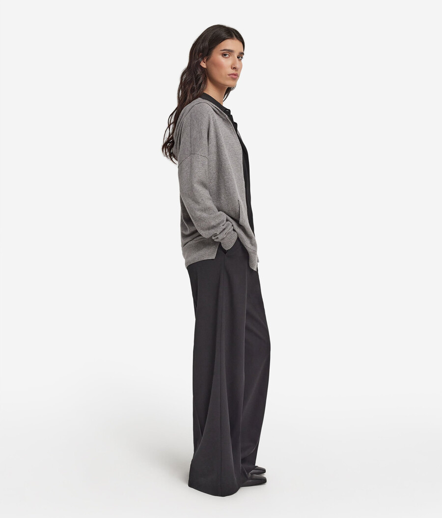 felpa con cappuccio in cashmere ultra morbido