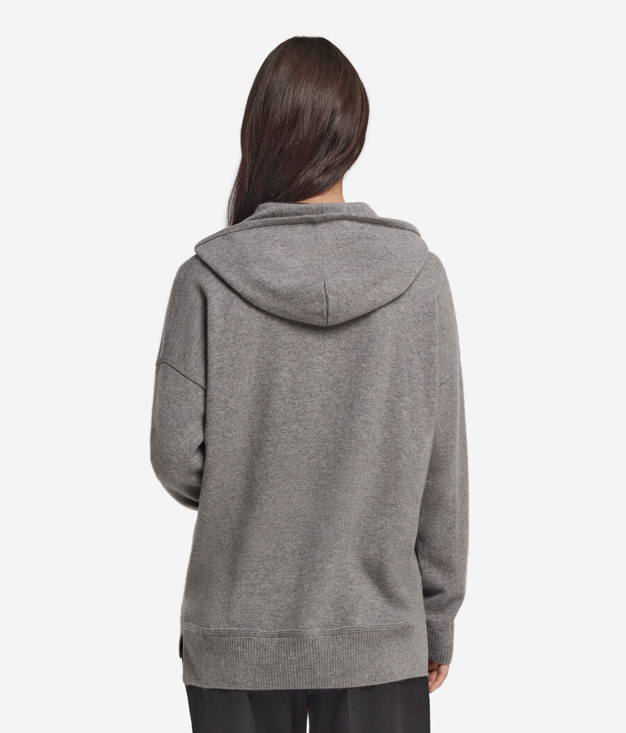 felpa con cappuccio in cashmere ultra morbido