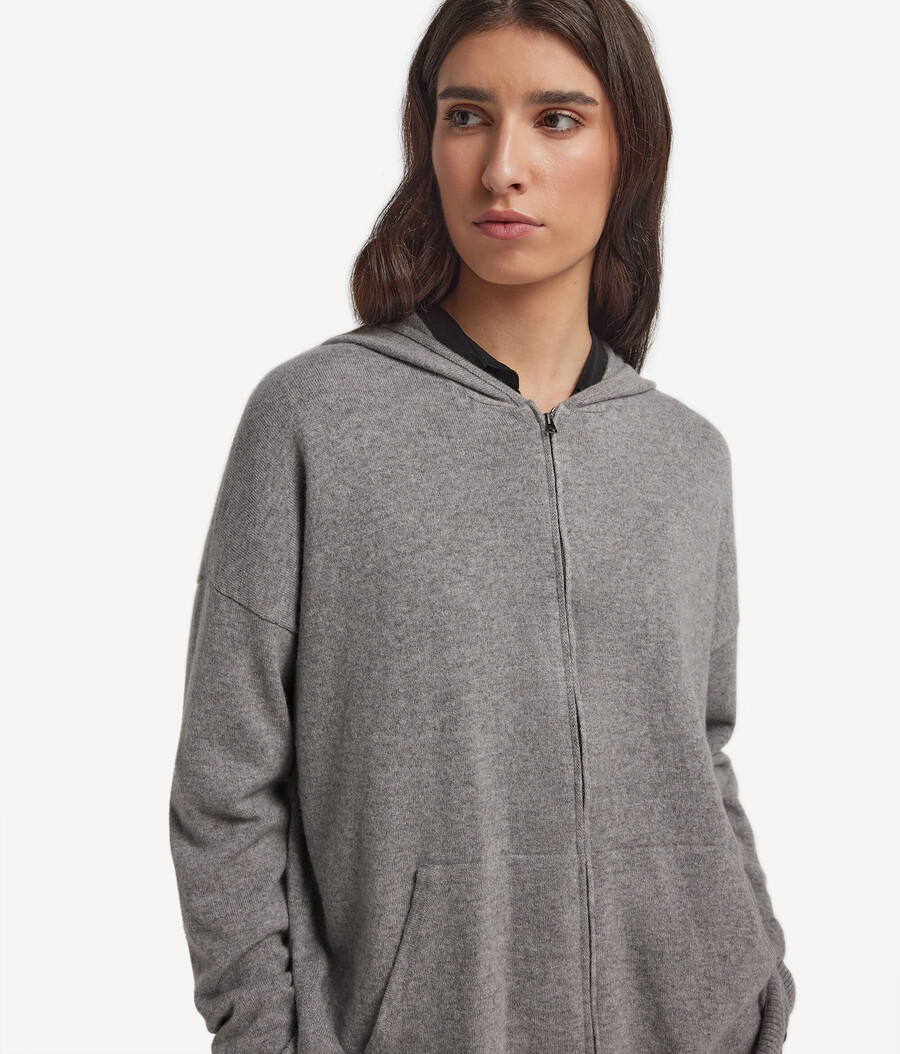 felpa con cappuccio in cashmere ultra morbido