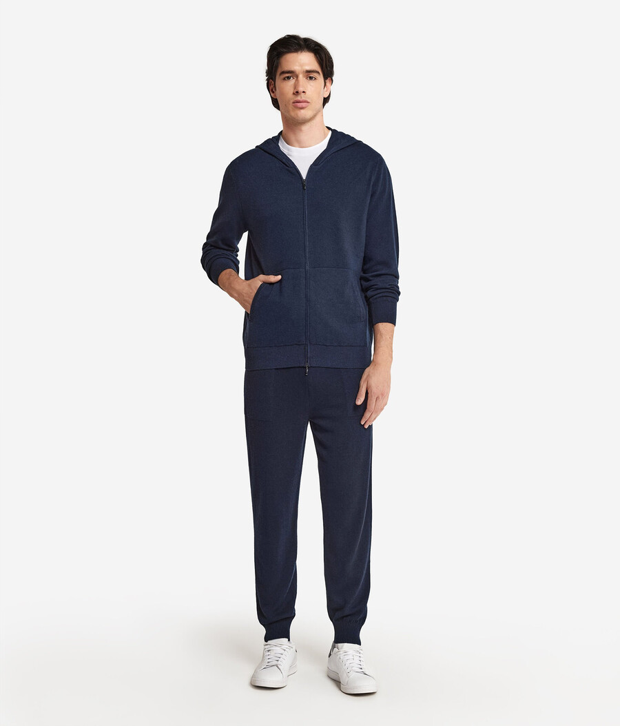 felpa con zip intera in cashmere ultra morbido