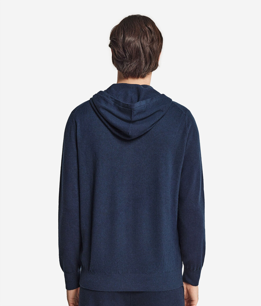 felpa con zip intera in cashmere ultra morbido