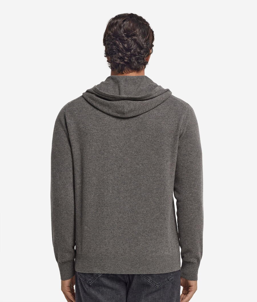 felpa con zip intera in cashmere ultra morbido