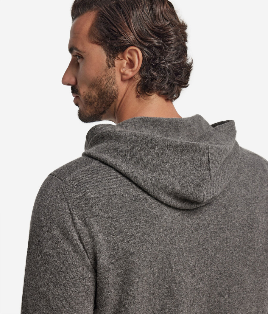 felpa con zip intera in cashmere ultra morbido