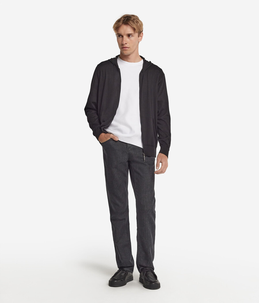 felpa con cappuccio in cashmere ultrafine