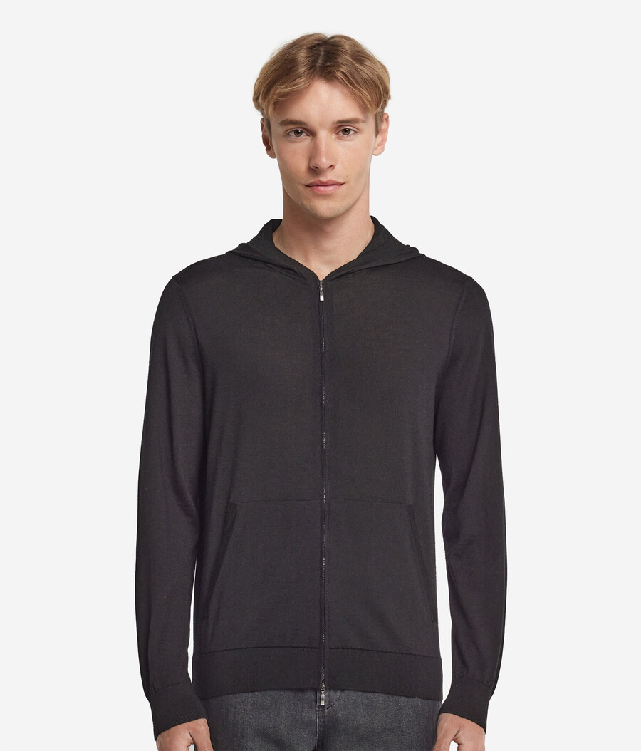 felpa con cappuccio in cashmere ultrafine