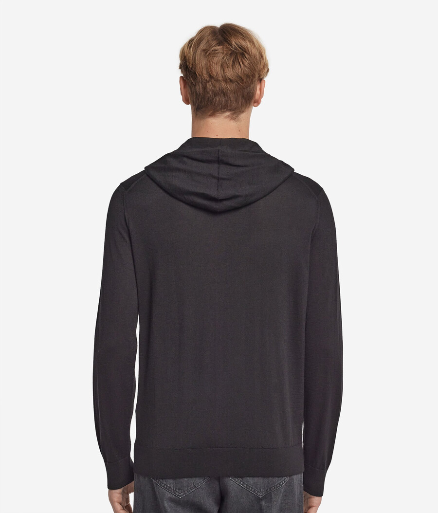 felpa con cappuccio in cashmere ultrafine