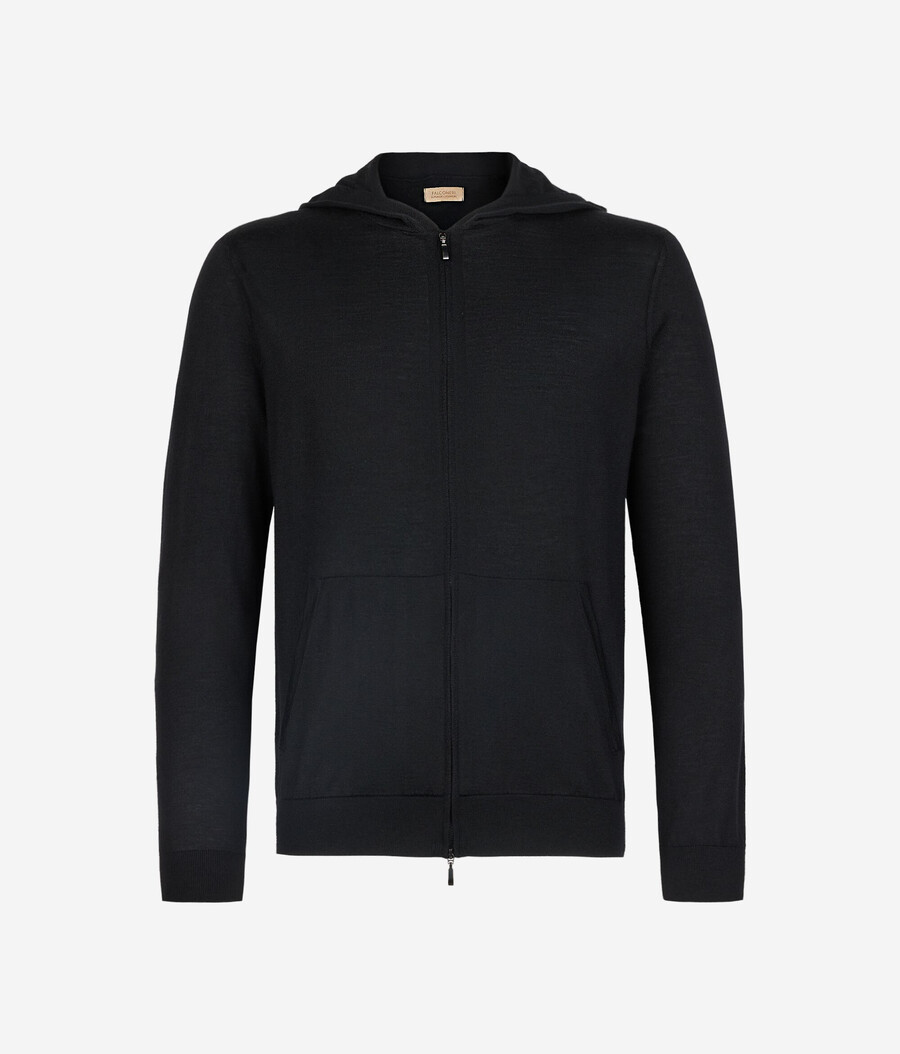 felpa con cappuccio in cashmere ultrafine
