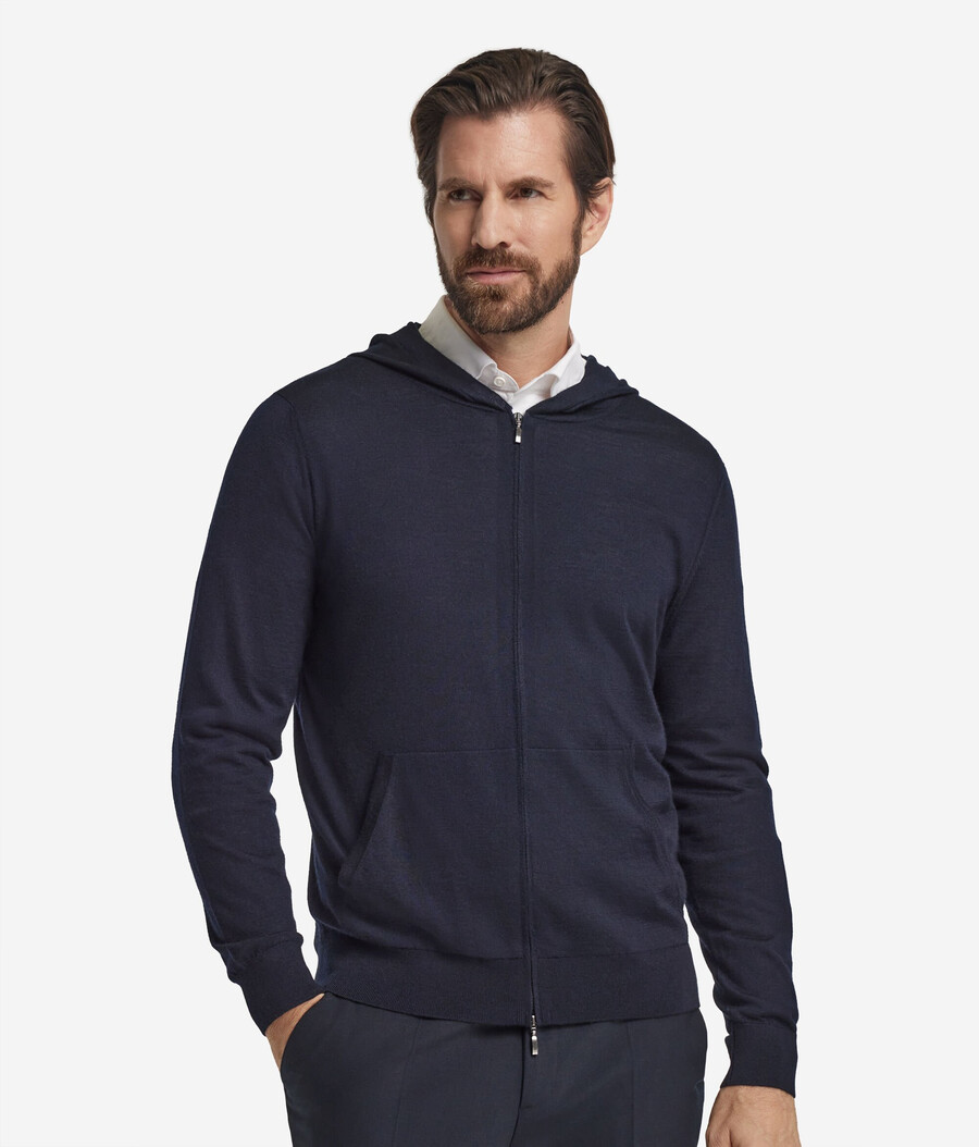 felpa con cappuccio in cashmere ultrafine